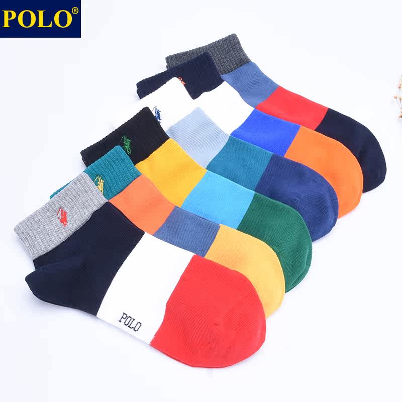 polo条纹拼色冬款保暖运动中筒袜 品伦内衣短袜/打底袜/丝袜/美腿袜