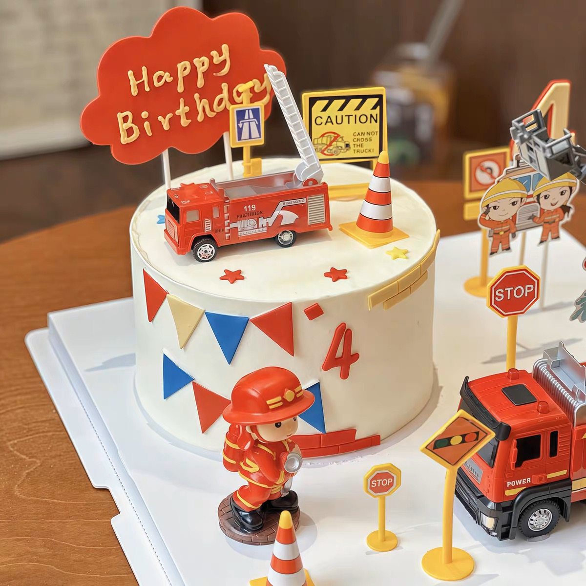 消防主题蛋糕装饰灭火云梯车消防车消防员儿童生日甜品装扮摆件,淘宝优惠券,粉丝福利购,淘宝优惠卷