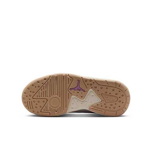 Jordan 白灰紫 GS 运动休闲 舒适百搭复古低帮篮球鞋 HQ0506-105 - 图2