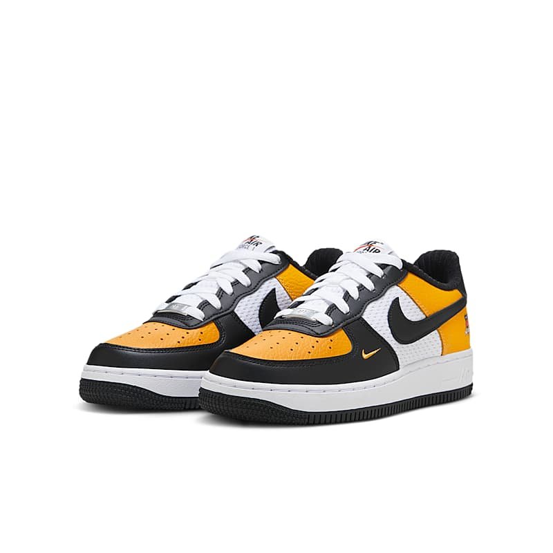 Nike Air Force 1 黑白黄 GS运动休闲复古舒适低帮板鞋DQ7779-700,淘宝优惠券,粉丝福利购,淘宝优惠卷