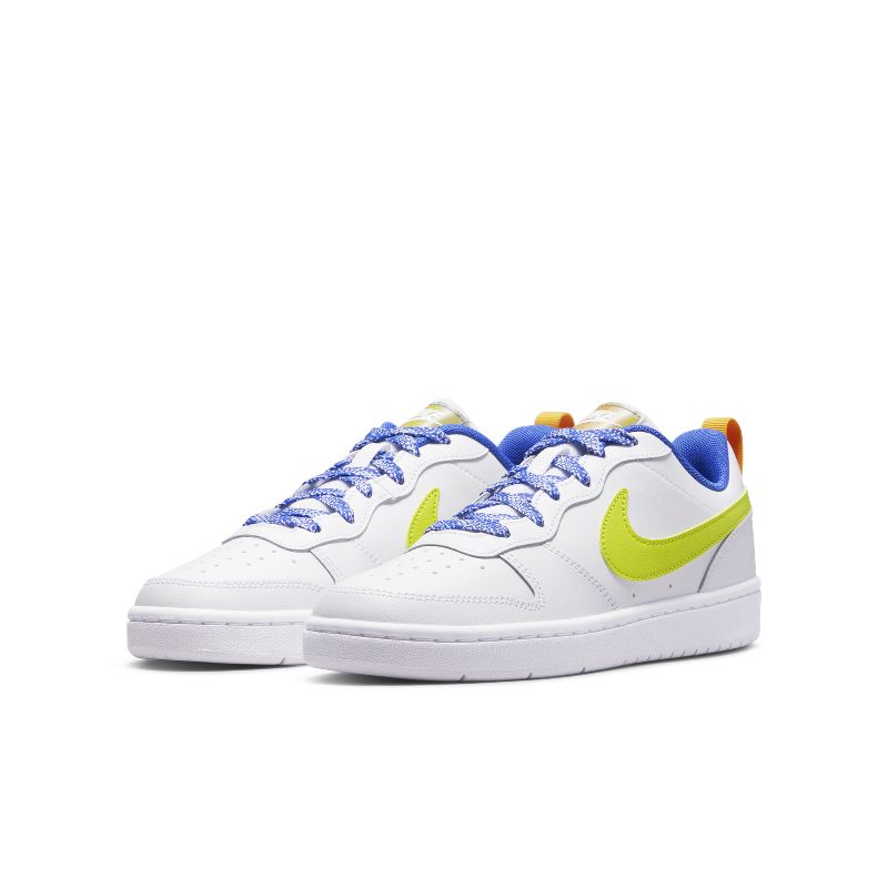 Nike Court Borough Low 2 白绿色 女低帮运动休闲板鞋DQ7770-100 - 图0