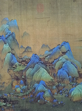 富春山居图长卷商务风礼品名画