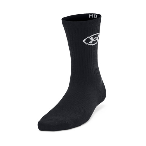 安德玛官方UA Essential女子运动休闲中筒袜-3双装1382942 - 图1