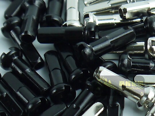 Copper alloy spoke caps are durable