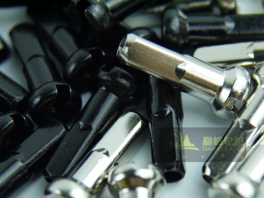 Copper alloy spoke caps are durable