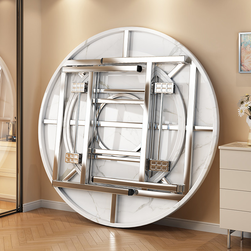 不锈钢折叠桌子圆形大餐桌圆桌15人家用可折叠农村吃饭桌子带转盘,淘宝优惠券,粉丝福利购,淘宝优惠卷