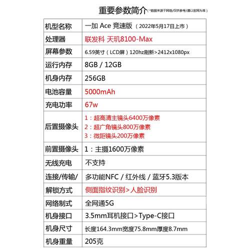 OnePlus/一加 Ace竞速版 120Hz高刷屏 67瓦闪充5G电竞智能手机 - 图2