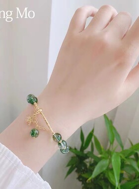 樱花绿幽灵手链女巴洛克手链小众设计简约森系ins