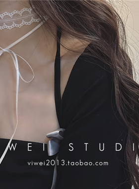 VIWEI少女感白色蕾丝锁骨链
