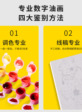 数字油画diy油彩画填色花卉窗花生日礼品手工diy油画填充现代简约
