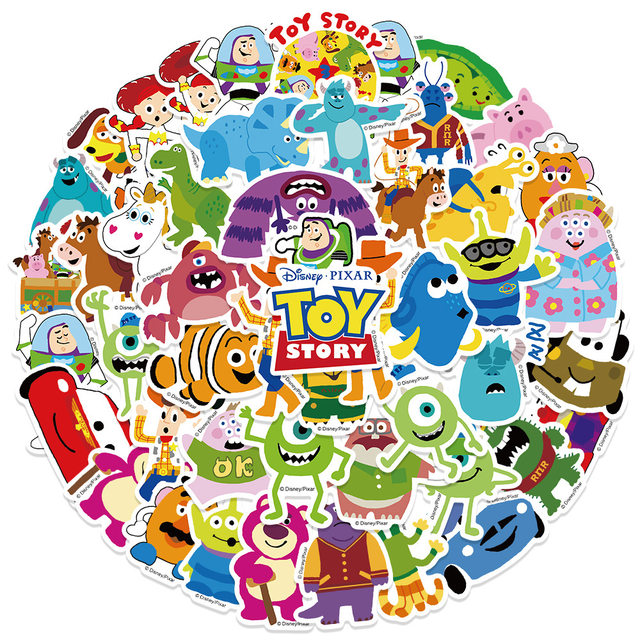 50 Disney Movie Pixar Character Stickers