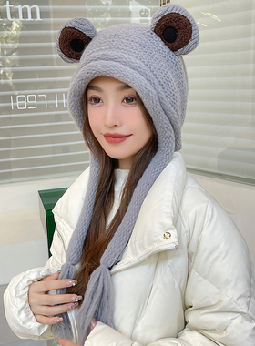 针织帽毛线帽出游甜美可爱女秋冬