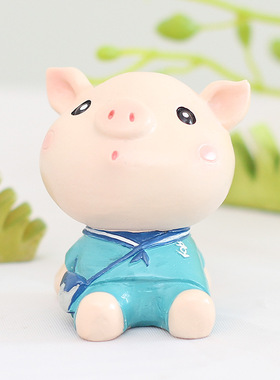 原创卡通可爱风盆栽拍摄蛋糕摆件