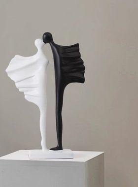 简约抽象黑白艺术摆件