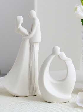 人形艺术摆件高级轻奢家居摆设客厅电视柜茶几设计感抽象软装饰品