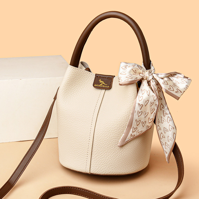 真皮包包女2025新款时尚百搭水桶包牛皮单肩包斜挎包手提包妈妈包,淘宝优惠券,粉丝福利购,淘宝优惠卷