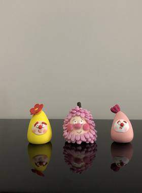 独特个性的情绪稳定桌面小摆件可爱车载装饰用公仔玩偶树脂纯手工