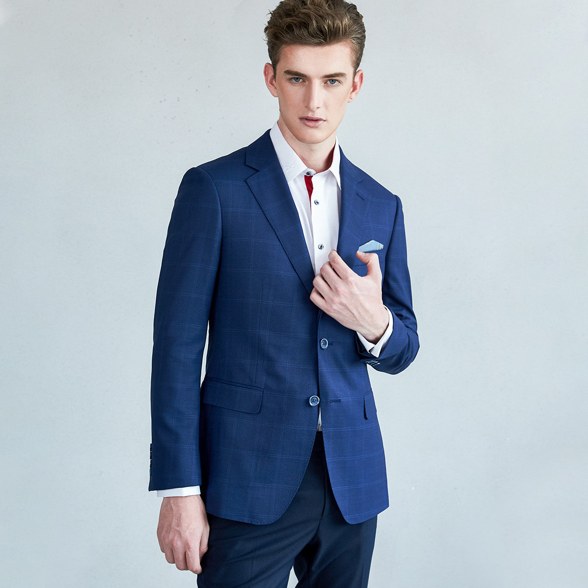 iwode澳洲进口黑山羊纯羊毛n面料 iwode服饰西服