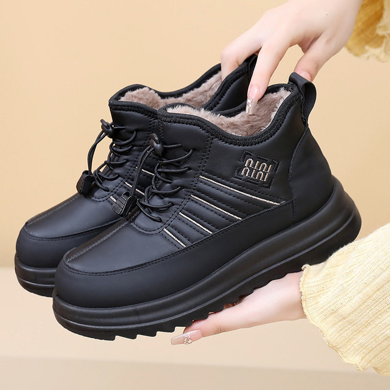 冬季新款女式棉鞋代发跨境鞋子女加绒加厚抗寒女棉靴一脚蹬妈妈鞋,淘宝优惠券,粉丝福利购,淘宝优惠卷