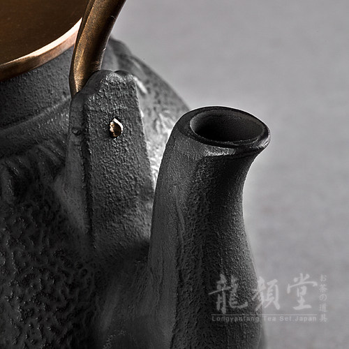 日本龙颜堂南部铁壶六角南瓜玉钮纯手工铸铁壶烧水泡茶专用煮茶器 - 图2