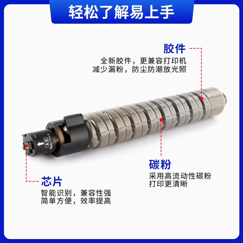 天色适用理光MPC3501粉盒MPC3001 C4501 C5501彩色复印机墨粉RICO - 图2