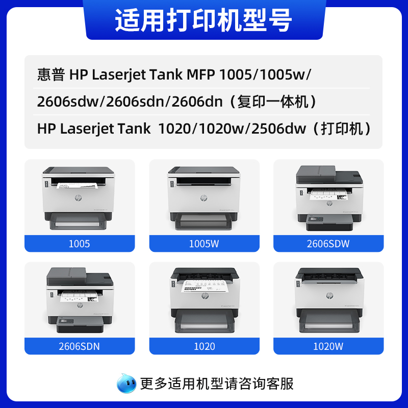 天色适用HP惠普MFP 1005/w粉盒2606sdw/sdn/dn硒鼓复印一体机墨粉盒1020/w 2506dw墨盒碳粉打印机墨粉碳粉盒 - 图0