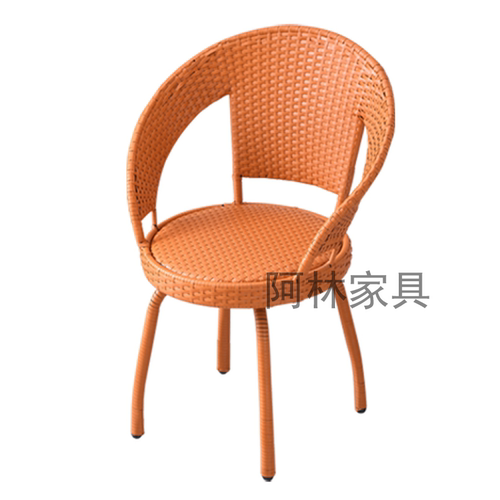 可旋转藤椅编织家用成人凳子靠背电脑椅办公茶室椅子单人阳台腾椅 - 图3