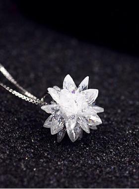 奥地利水晶白色项链礼物吊坠