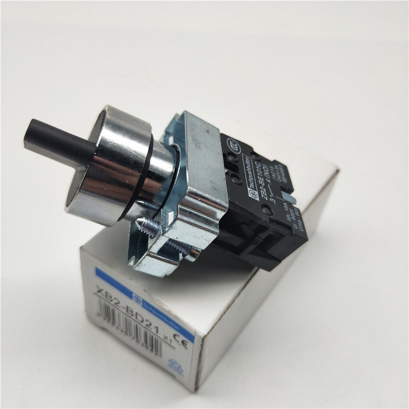 22MM孔径XB2-BD21两档二位选择旋转换自锁按钮开关ZB2-BE101C常开_虎窝淘