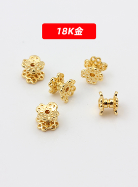 14k金18k包金白金厚银双层花托