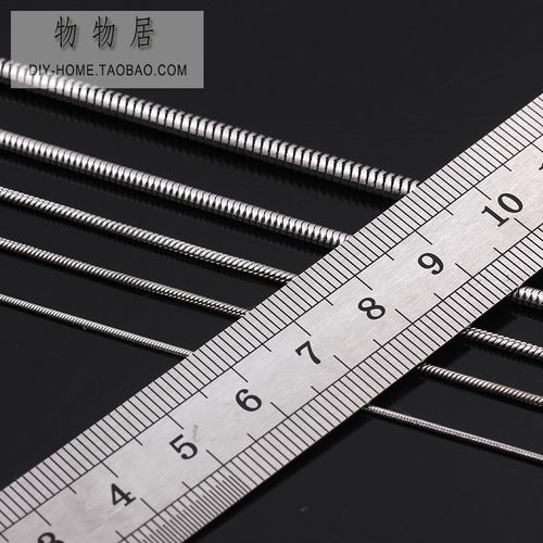 不掉色不锈钢304钛钢圆蛇骨链条制作手链项链材料手工链子diy配件 - 图1