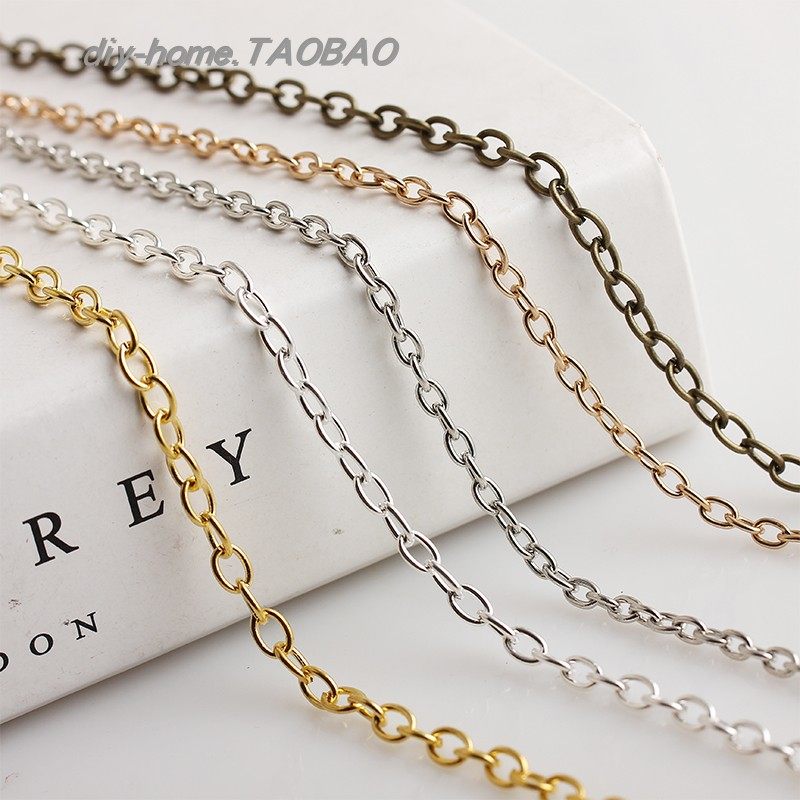 diy制作手链项链材料 铁链条开口圈O字链子 金银色KC金饰品链条,淘宝优惠券,粉丝福利购,淘宝优惠卷