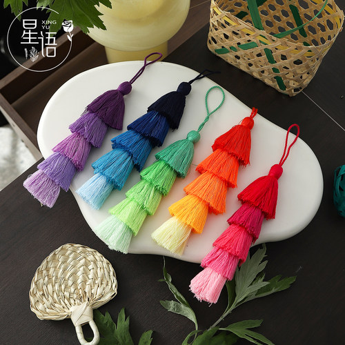 【2026中秋节】5层流苏吊坠端午艾草花束门挂DIY花艺材料配饰挂件 - 图1