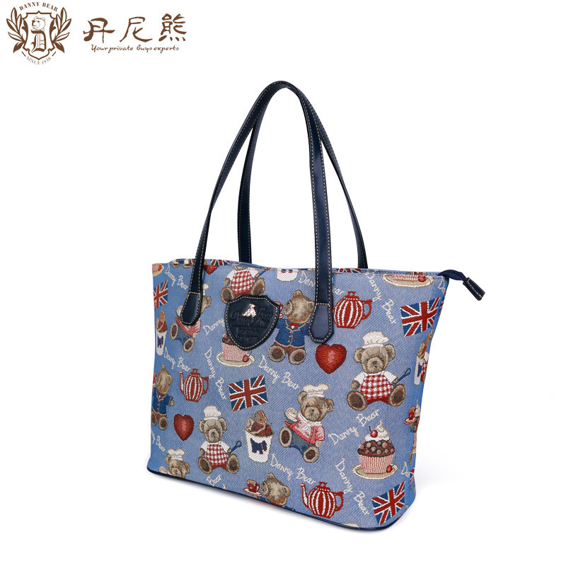 丹尼熊大容量袋女士美食熊单肩包 dannybear酷玛仕女士包袋