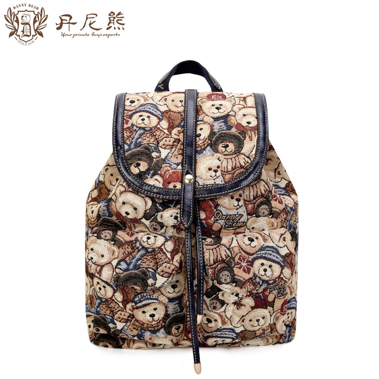 丹尼熊新品旅行女休闲精灵双肩包 dannybear酷玛仕双肩背包