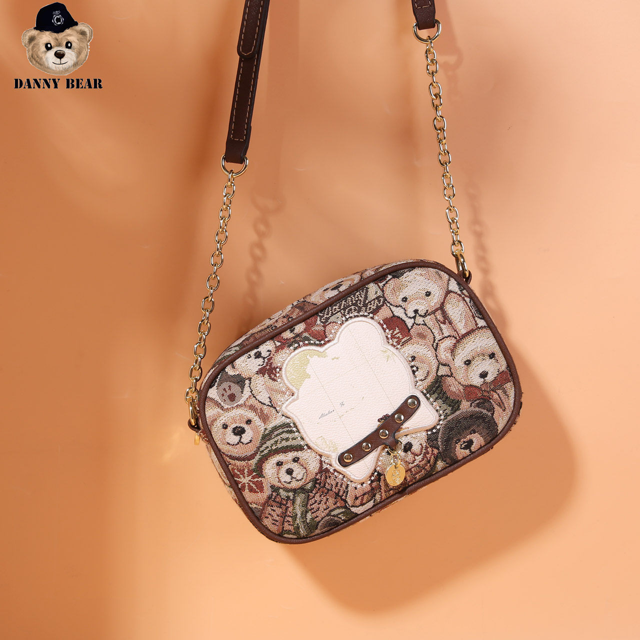 danny bear可爱熊头女链条小包 dannybear酷玛仕女士包袋