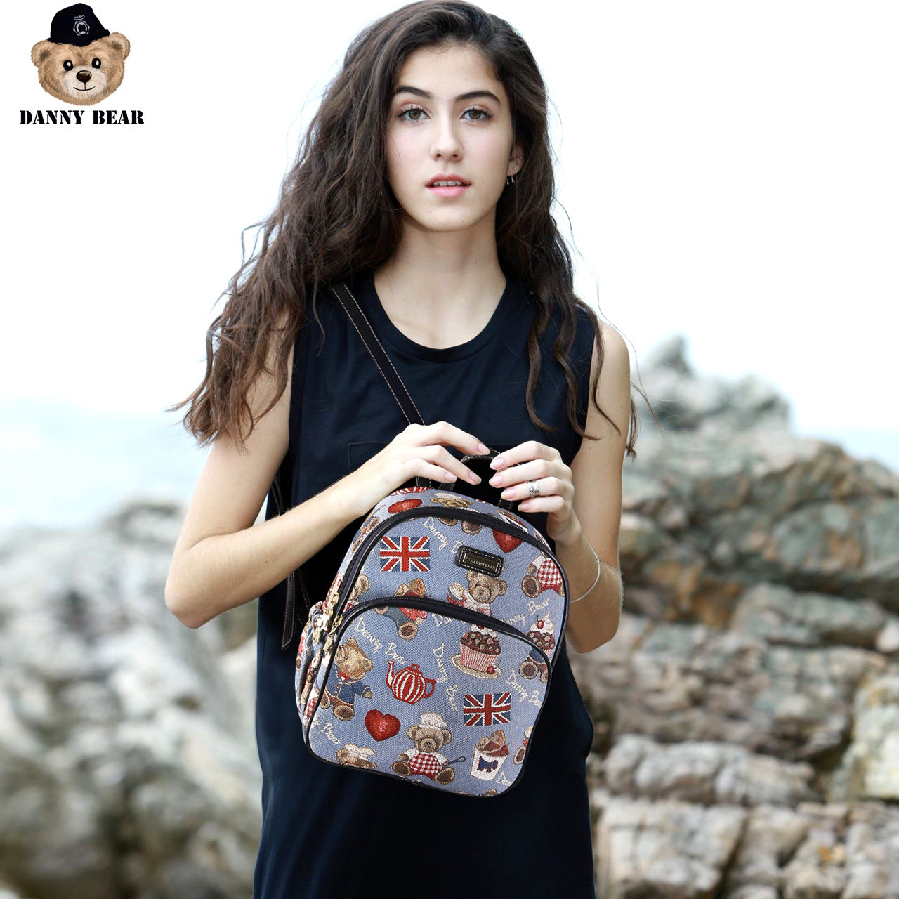 丹尼熊2020新款百搭小背包女 dannybear酷玛仕双肩背包