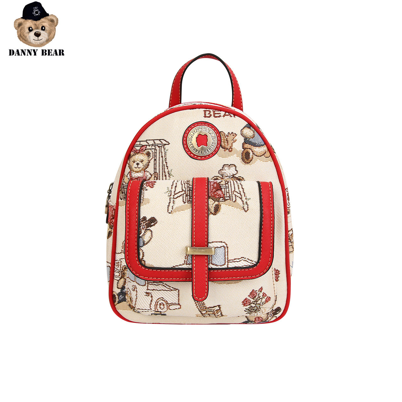 丹尼熊mini翻盖休闲新款女士双肩包 dannybear酷玛仕双肩背包