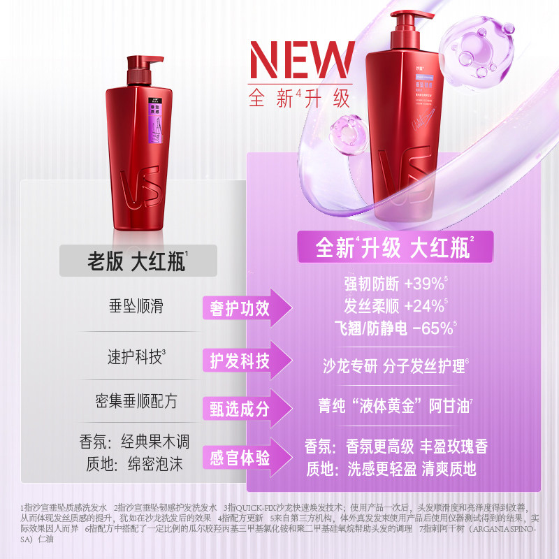 沙宣垂坠洗发水护发素强韧柔顺500g