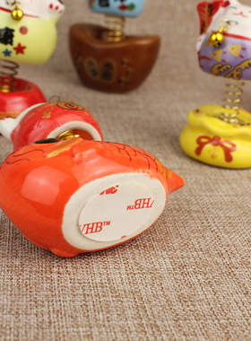 招财猫车载摆件陶瓷爆款卡通