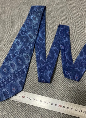 vintage中古真丝领带复古英伦风