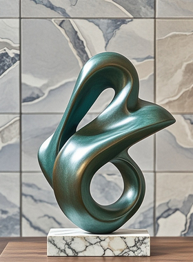 轻奢雕塑摆件现代简约抽象客厅玄关高级感创意装饰品ins风家居