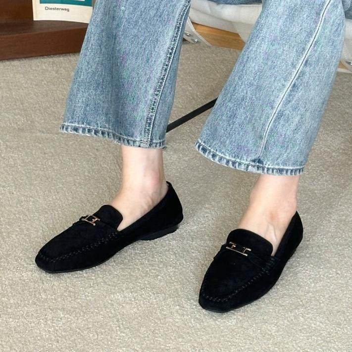 韩国东大门女鞋真皮软皮舒适开车百搭脚感好平底豆豆鞋女,淘宝优惠券,粉丝福利购,淘宝优惠卷