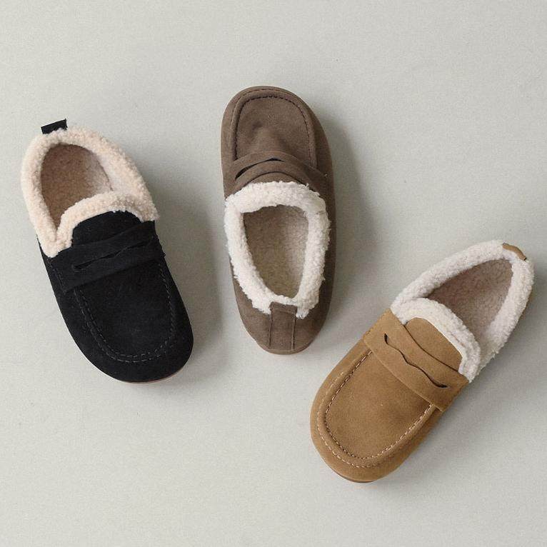 衣玲女鞋冬季百搭通勤加绒保暖一脚蹬豆豆鞋平底单鞋女,淘宝优惠券,粉丝福利购,淘宝优惠卷