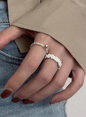 韩国简约小众设计感开口指环