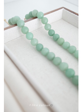 磨砂东陵玉串珠项链汉服配饰