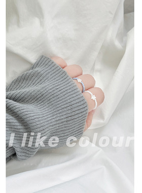 夏日多巴胺串珠星星指环戒指