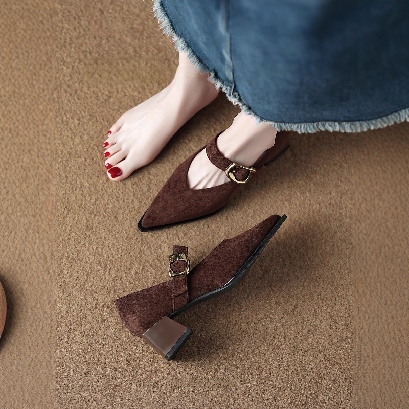 法式复古绝美玛丽珍高跟鞋女2025年秋季新款配裙子巨好看尖头单鞋 - 图3