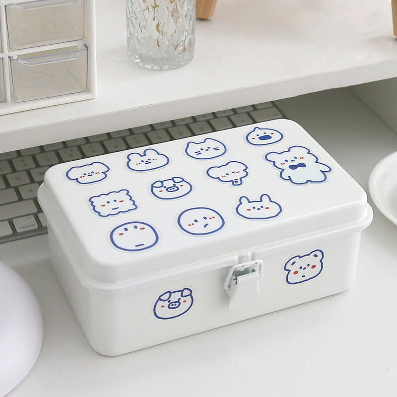 一禾 ins小熊贴纸可爱手账儿童少女小兔子动物表情包透明防水装饰,淘宝优惠券,粉丝福利购,淘宝优惠卷