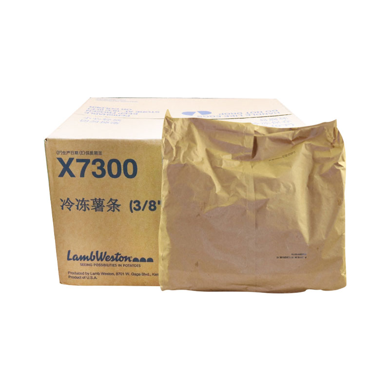 整箱蓝威斯顿w77 X7300冷冻薯条 3/8粗直薯条粗薯条油炸2.26kg/袋 - 图3